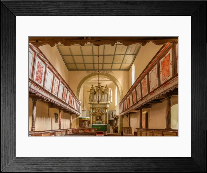 Framed Print : Inside Viscris Fortified Church