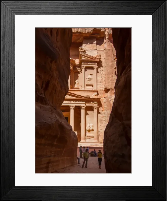 Framed Print : The Treasury from the Siq Framed Print : The Treasury from the Siq