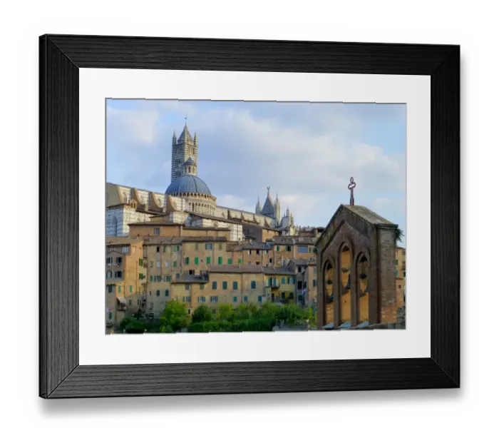 Framed Print : View on Siena with the cathedral Framed Print : View on Siena with the cathedral