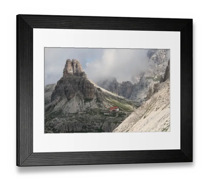 Framed Print : Rifugio Locatelli visto dalle Tre cime di Lavaredo - Dolomites Italy - Unesco Framed Print : Rifugio Locatelli visto dalle Tre cime di Lavaredo - Dolomites Italy - Unesco