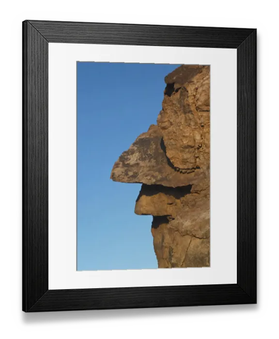 Framed Print : Face-Like Rock Formation In Cabo De Gata-Nijar Natural Park Framed Print : Face-Like Rock Formation In Cabo De Gata-Nijar Natural Park