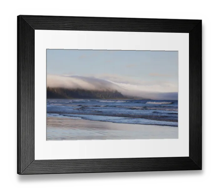 Framed Print : Fog Forms Over The Temperate Rainforest Along Long Beach In Pacific Rim National Park Near Tofino Framed Print : Fog Forms Over The Temperate Rainforest Along Long Beach In Pacific Rim National Park Near Tofino