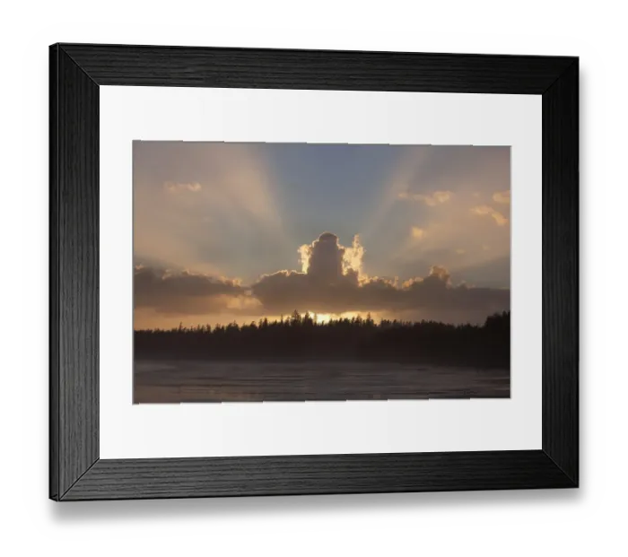 Framed Print : Clouds Are Backlit By The Sun At Sunset At Incinerator Rock Area Of Long Beach In Pacific Rim National Park Near Tofino Framed Print : Clouds Are Backlit By The Sun At Sunset At Incinerator Rock Area Of Long Beach In Pacific Rim National Park Near Tofino