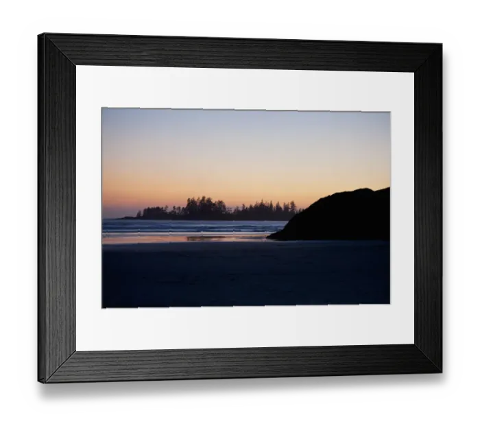 Framed Print : Long Beach At Sunset A Surfers Paradise In Pacific Rim National Park Near Tofino