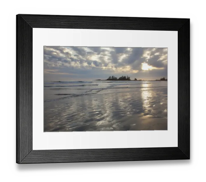 Framed Print : Clouds Over Chestermans Beach And Franks Island Near Tofino Framed Print : Clouds Over Chestermans Beach And Franks Island Near Tofino