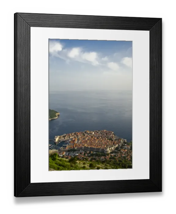 Framed Print : Dubrovnik. Beautiful view of old town from srdj Framed Print : Dubrovnik. Beautiful view of old town from srdj