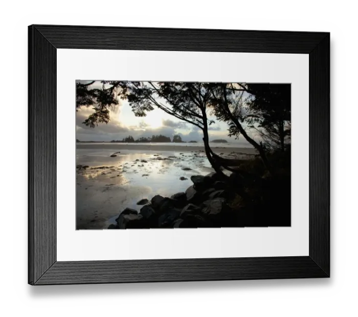 Framed Print : Clouds At Sunset Over Chestermans Beach And Franks Island Near Tofino Framed Print : Clouds At Sunset Over Chestermans Beach And Franks Island Near Tofino