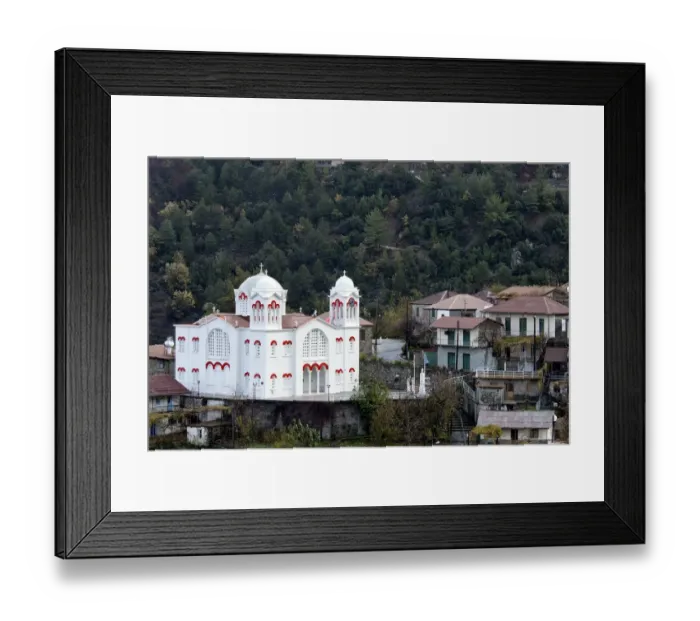 Framed Print : Pedoulas Village The Big church of Holy Cross Framed Print : Pedoulas Village The Big church of Holy Cross