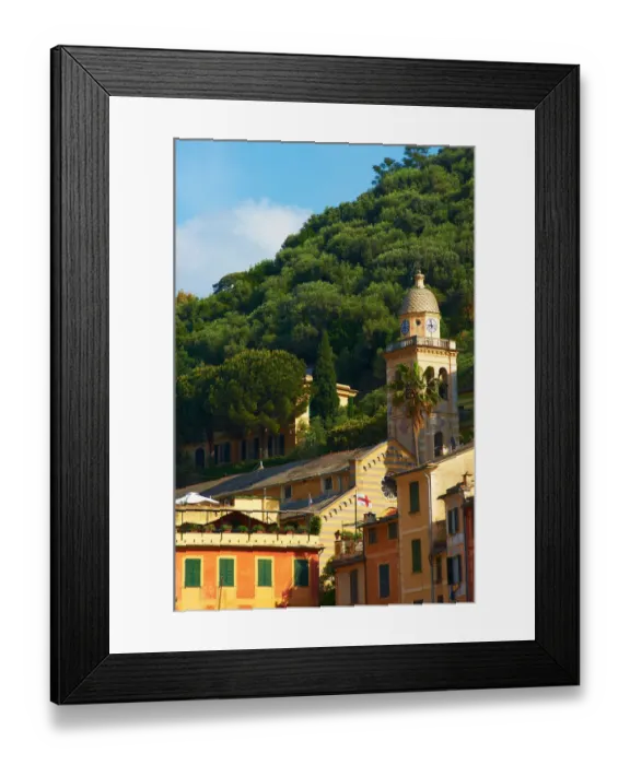 Framed Print : Italian belltower in Portofino Framed Print : Italian belltower in Portofino