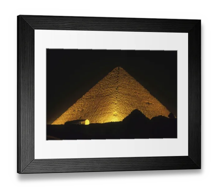 Framed Print : The Pyramid of Cheops illuminated at night Framed Print : The Pyramid of Cheops illuminated at night