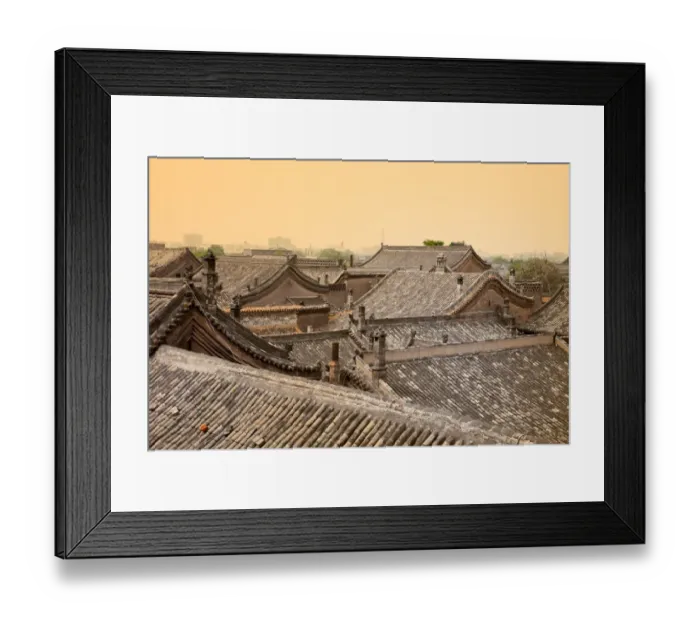 Framed Print : Rooftops of old Chinese city Pingyao, China Framed Print : Rooftops of old Chinese city Pingyao, China