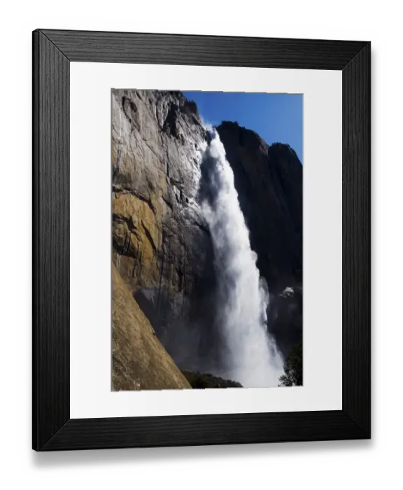 Framed Print : First light on Upper Yosemite Fall at peak flow in the spring in Yosemite National Park, CA Framed Print : First light on Upper Yosemite Fall at peak flow in the spring in Yosemite National Park, CA