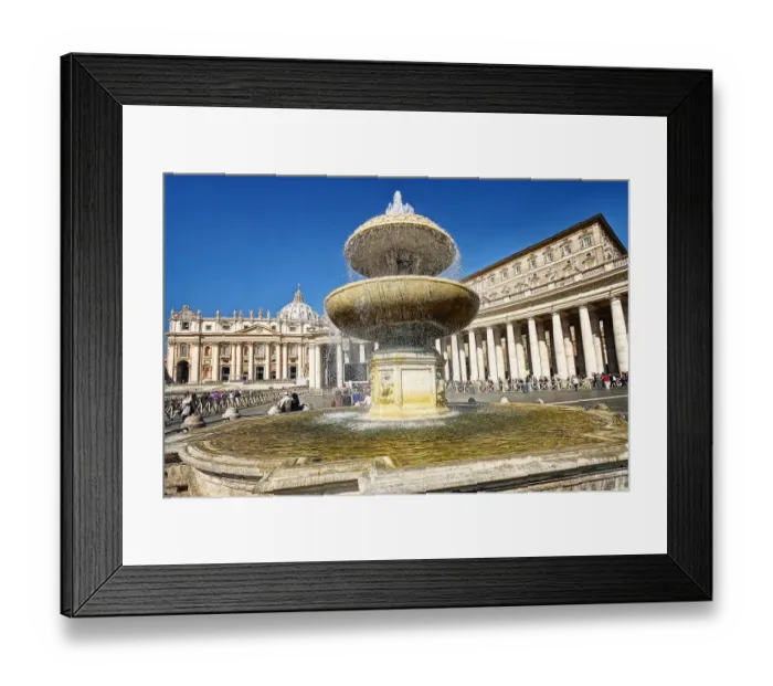 Framed Print : Vatican Fountains in St. Peters Square Framed Print : Vatican Fountains in St. Peters Square