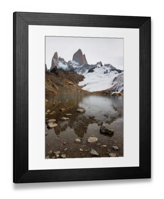 Framed Print : Mt Fitz Roy and Glacier Framed Print : Mt Fitz Roy and Glacier