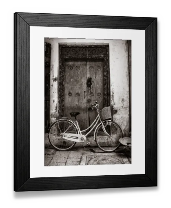 Framed Print : Bicycle and Doorway Framed Print : Bicycle and Doorway
