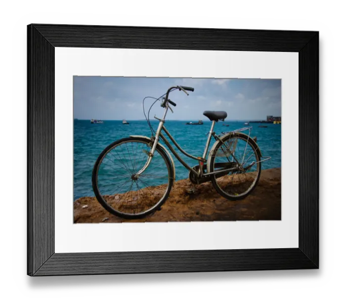 Framed Print : Bicycle Near the Waters Edge Framed Print : Bicycle Near the Waters Edge