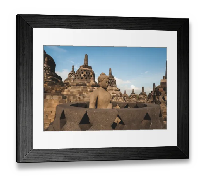 Framed Print : Borobudur stone buddha statue Framed Print : Borobudur stone buddha statue