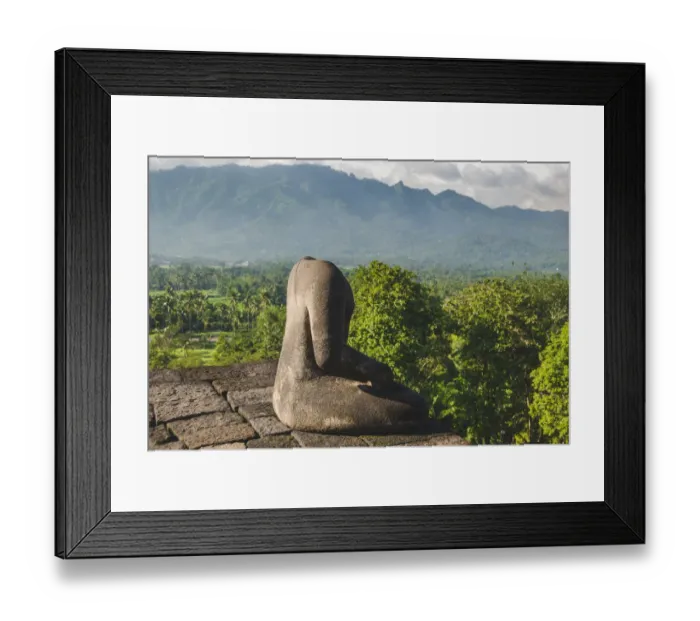 Framed Print : Borobudur headless buddha