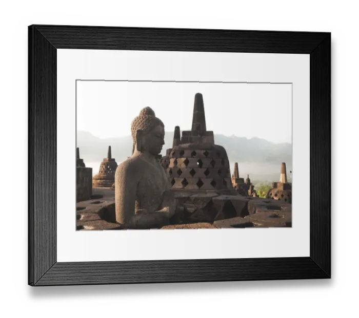 Framed Print : Borobudur temple complex Framed Print : Borobudur temple complex