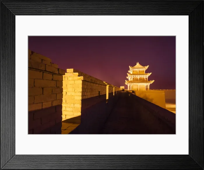 Framed Print : Jiayuguan fort at night Framed Print : Jiayuguan fort at night