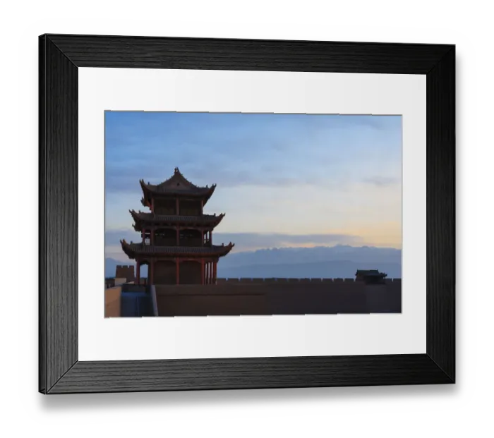 Framed Print : Jiayuguan fort at dusk Framed Print : Jiayuguan fort at dusk