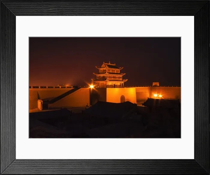 Framed Print : Jiayuguan fort at night Framed Print : Jiayuguan fort at night