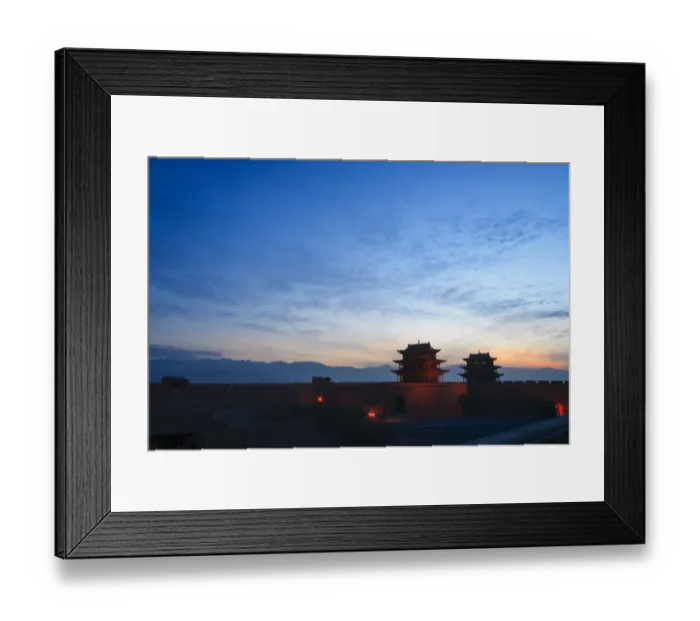 Framed Print : Jiayuguan fort at twilight Framed Print : Jiayuguan fort at twilight