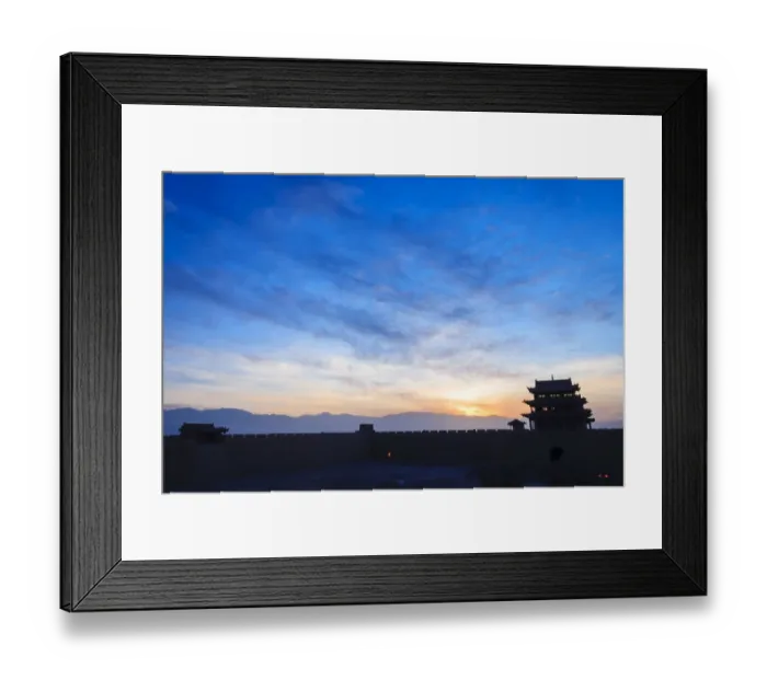 Framed Print : Jiayuguan fort at dusk Framed Print : Jiayuguan fort at dusk