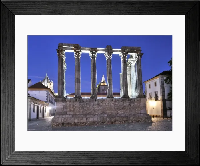 Framed Print : Roman Temple of Diana in Evora at night, UNESCO World Heritage Site, Alentejo, Portugal, Europe Framed Print : Roman Temple of Diana in Evora at night, UNESCO World Heritage Site, Alentejo, Portugal, Europe
