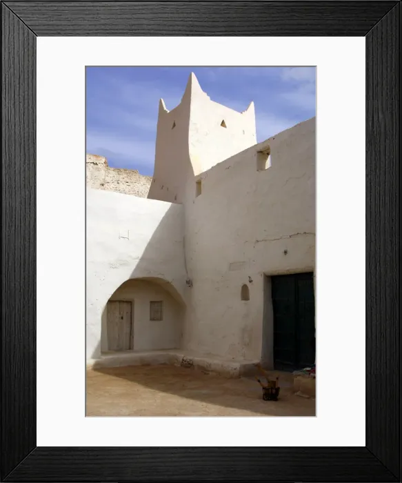 Framed Print : Tradional building in the Old town of Ghadames, UNESCO world heritage, Libya