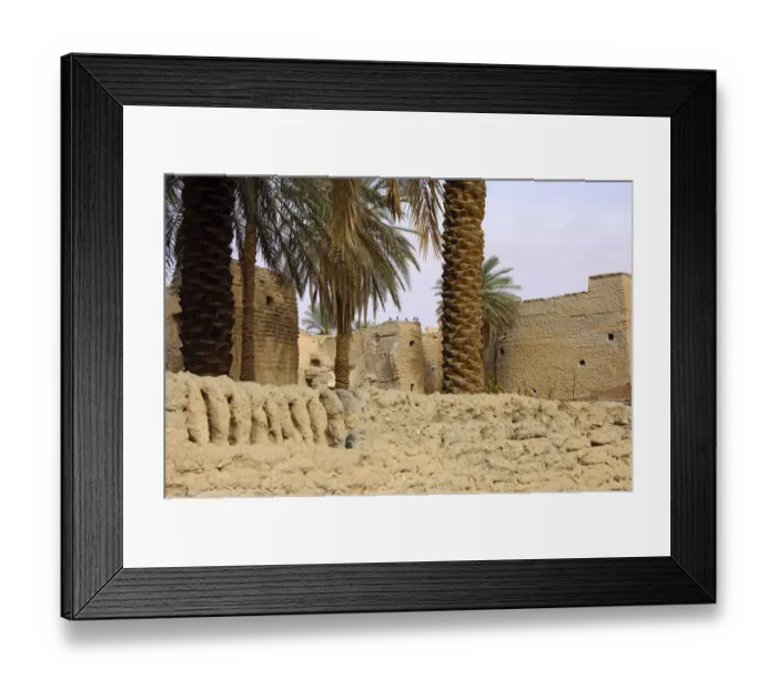 Framed Print : Traditional house with palm garden, Ghadames, UNESCO world heritage, Libya Framed Print : Traditional house with palm garden, Ghadames, UNESCO world heritage, Libya