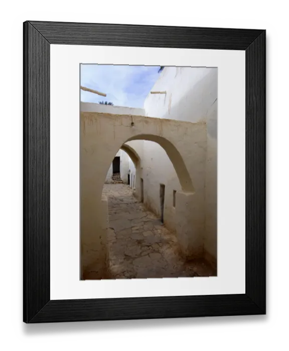 Framed Print : Narrow lane in the old town of Ghadames, UNESCO world heritage, Libya Framed Print : Narrow lane in the old town of Ghadames, UNESCO world heritage, Libya