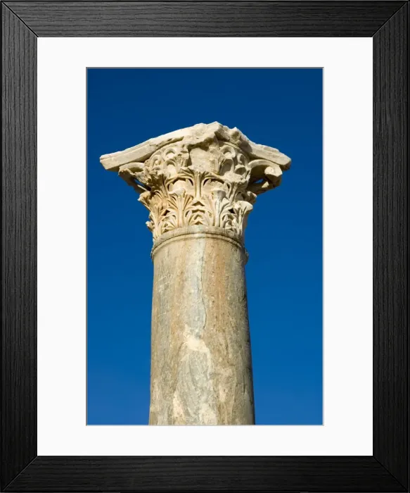Framed Print : Ancient column with Corinthian capital, Leptis Magna, Libya Framed Print : Ancient column with Corinthian capital, Leptis Magna, Libya
