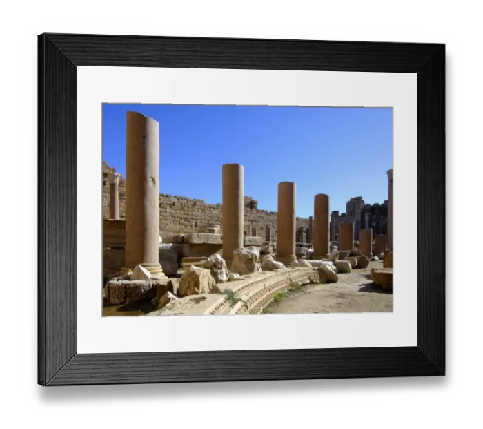 Framed Print : Columns, Severan basilica, Ruins of the Roman City Leptis Magna, Libya Framed Print : Columns, Severan basilica, Ruins of the Roman City Leptis Magna, Libya