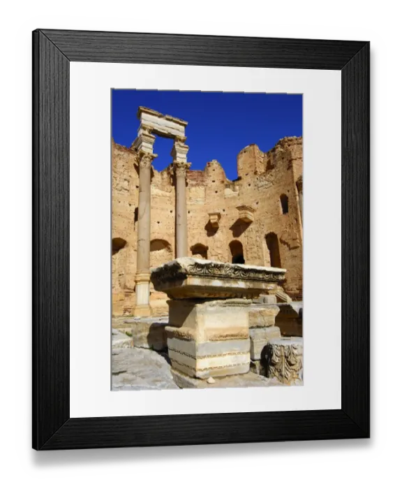 Framed Print : Severan Basilica, Ruins of the Roman City Leptis Magna, Libya Framed Print : Severan Basilica, Ruins of the Roman City Leptis Magna, Libya