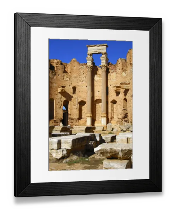 Framed Print : Severan Basilica, Ruins of the Roman City Leptis Magna, Libya Framed Print : Severan Basilica, Ruins of the Roman City Leptis Magna, Libya