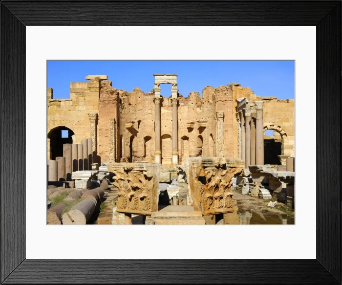 Framed Print : Severan Basilica, Ruins of the Roman City Leptis Magna, Libya Framed Print : Severan Basilica, Ruins of the Roman City Leptis Magna, Libya