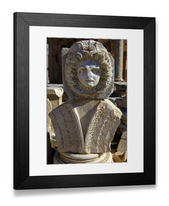 Framed Print : Head of Medusa, Severan Forum, Ruins of the Roman City Leptis Magna, Libya Framed Print : Head of Medusa, Severan Forum, Ruins of the Roman City Leptis Magna, Libya