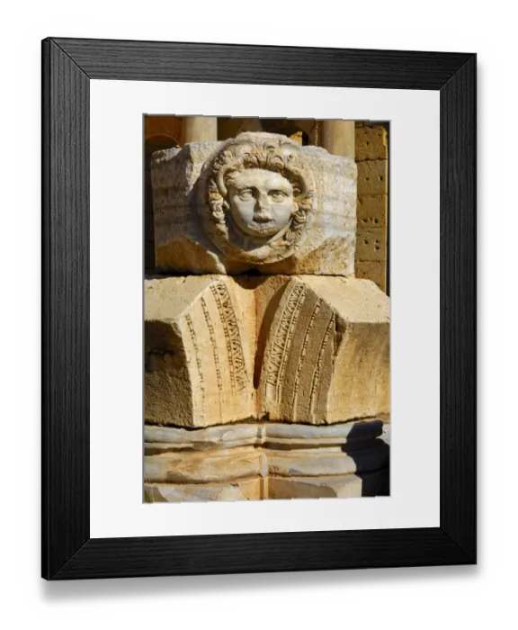 Framed Print : Head of Medusa, Severan Forum, Ruins of the Roman City Leptis Magna, Libya Framed Print : Head of Medusa, Severan Forum, Ruins of the Roman City Leptis Magna, Libya