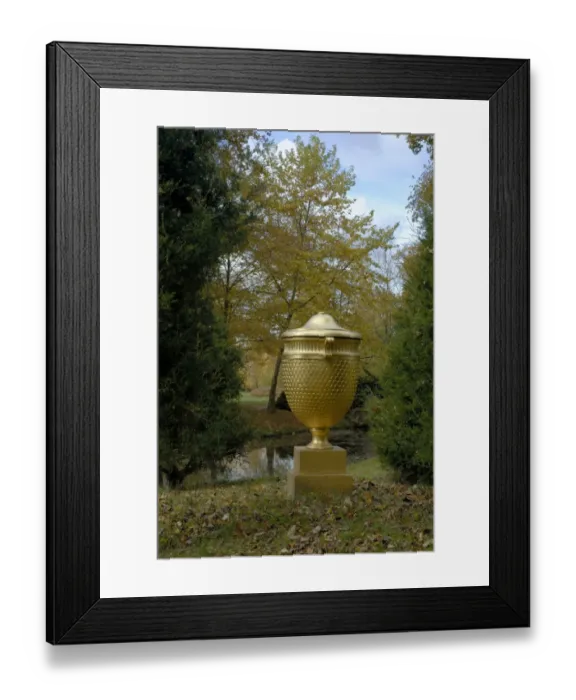 Framed Print : Golden Urn, Woerlitz Park, UNESCO World Heritage Site, Saxony-Anhalt, Germany Framed Print : Golden Urn, Woerlitz Park, UNESCO World Heritage Site, Saxony-Anhalt, Germany