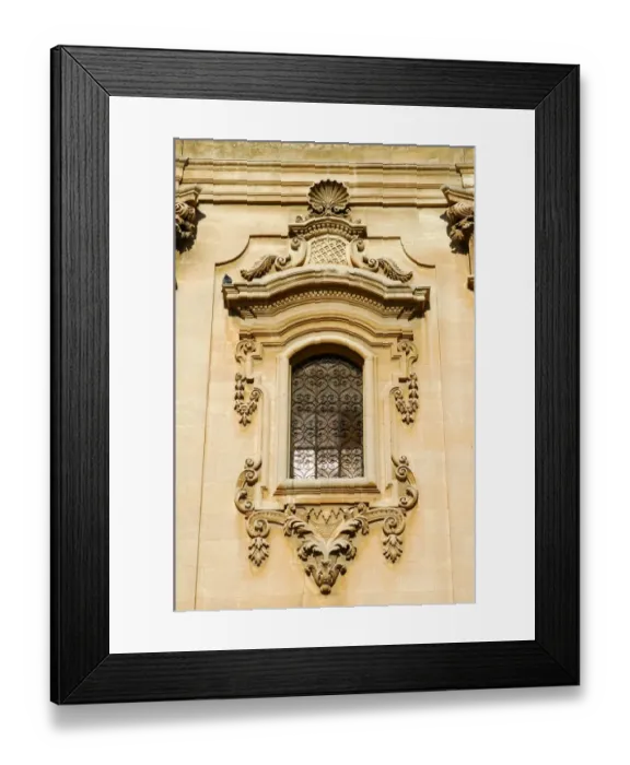 Framed Print : Window Cathedral San Giovanni Ragusa Italy Framed Print : Window Cathedral San Giovanni Ragusa Italy