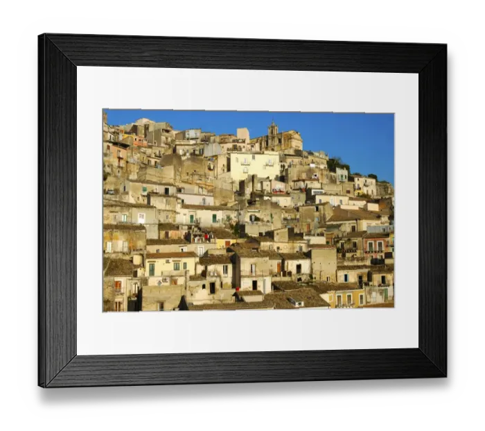 Framed Print : Old town of Ragusa Italy