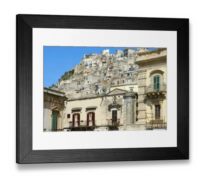 Framed Print : View at the old town of Modica Italy Framed Print : View at the old town of Modica Italy