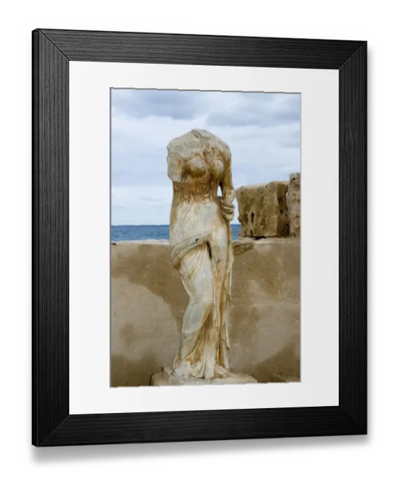 Framed Print : Female roman torso Sabratha Libya