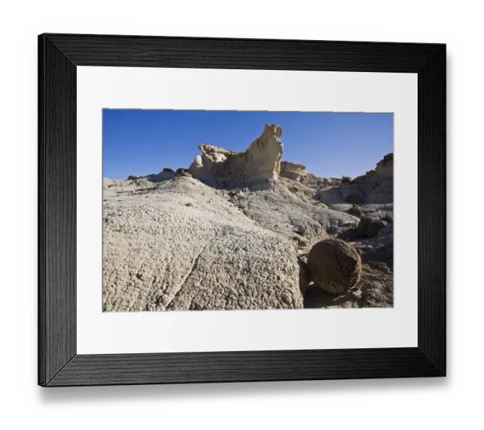 Framed Print : Big round stone at National Park Parque Provincial Ischigualasto, Central Andes, Argentina, South America Framed Print : Big round stone at National Park Parque Provincial Ischigualasto, Central Andes, Argentina, South America