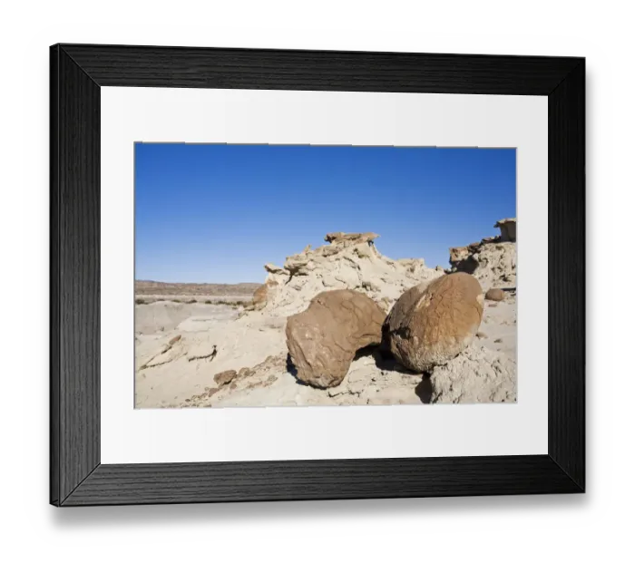 Framed Print : Big round stones at National Park Parque Provincial Ischigualasto, Central Andes, Argentina, South America Framed Print : Big round stones at National Park Parque Provincial Ischigualasto, Central Andes, Argentina, South America