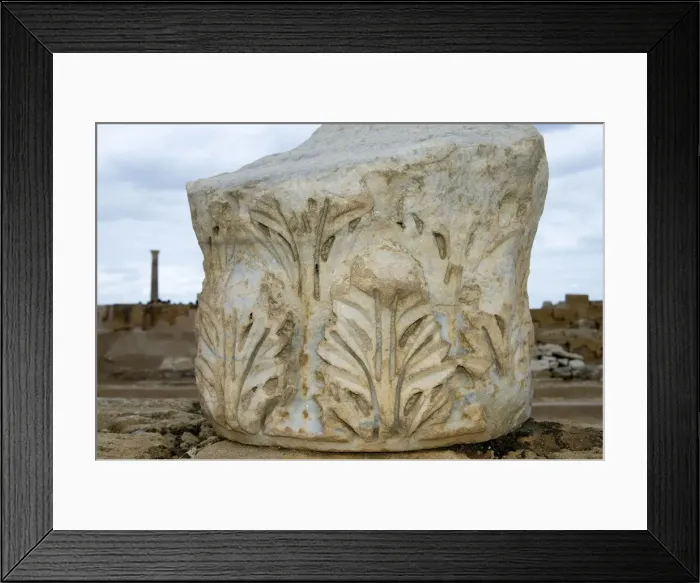 Framed Print : Corinthian capital Leptis, Sabratha, Libya