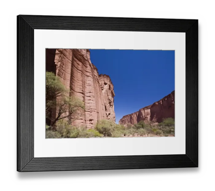 Framed Print : Sandstone canyon in the national park, Parque Nacional Talampaya, Argentina, South America