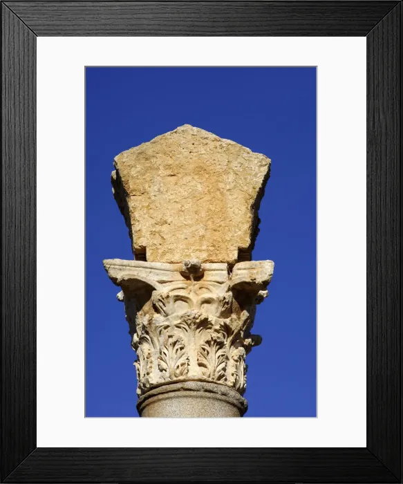 Framed Print : Column with Corinthian capital Leptis Magna Libya Framed Print : Column with Corinthian capital Leptis Magna Libya
