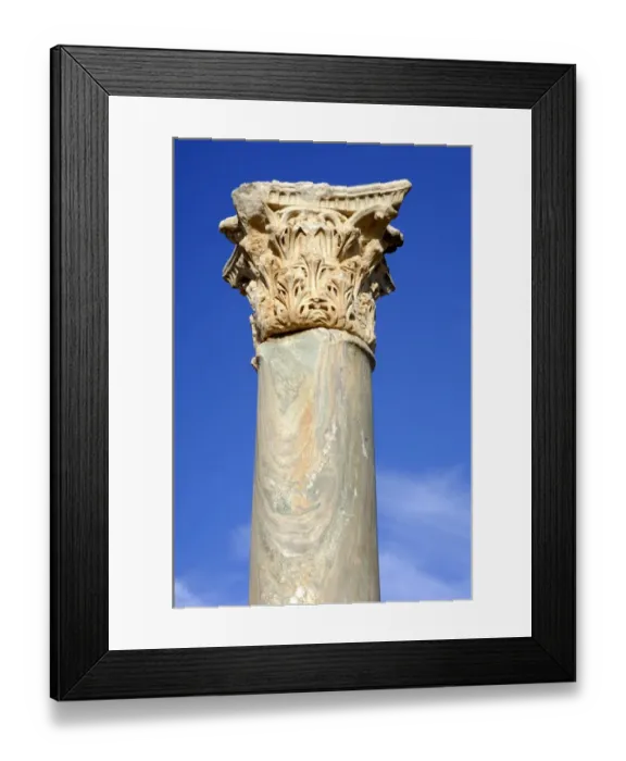 Framed Print : Column with Corinthian capital Leptis Magna Libya Framed Print : Column with Corinthian capital Leptis Magna Libya